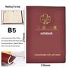 Leather Cover Meeting Minutes Book - B5/A5 for Party Members & Class Notes