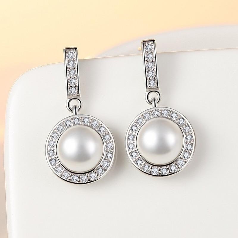 Lindon Kupferlegierung Zirkon Ohrringe Tropfen Ohrringe für Frauen Hochzeit Party Geschenke