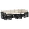 Garden Sofa Set 8 Pieces Black Poly Rattan