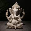 Handmade Sandstone Ganeshas Buddhas Elephant Statue Figurine for Home and Office Decoration