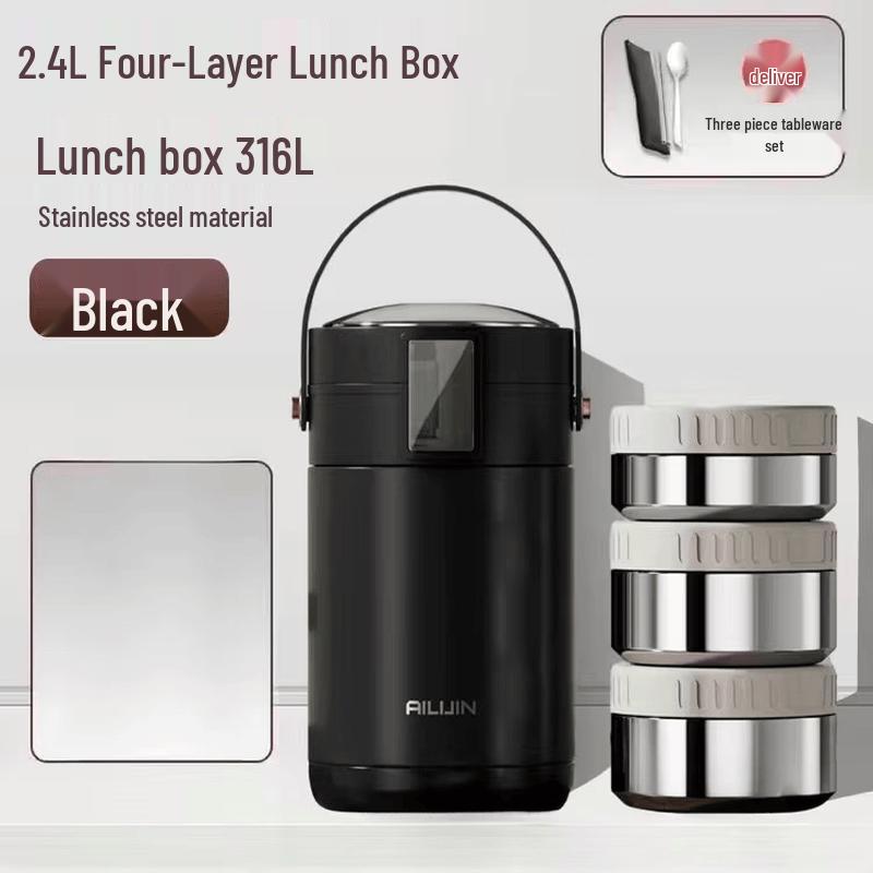 Ru Han Large Capacity Insulated Stainless Steel Lunch Box