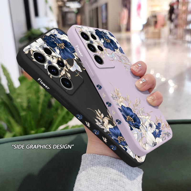 Brilliant Peony Phone Case For Samsung Galaxy S25 S24 S23 S22 S21 S20 S10 S10E Ultra Plus FE Note 20 Ultra Plus Cover