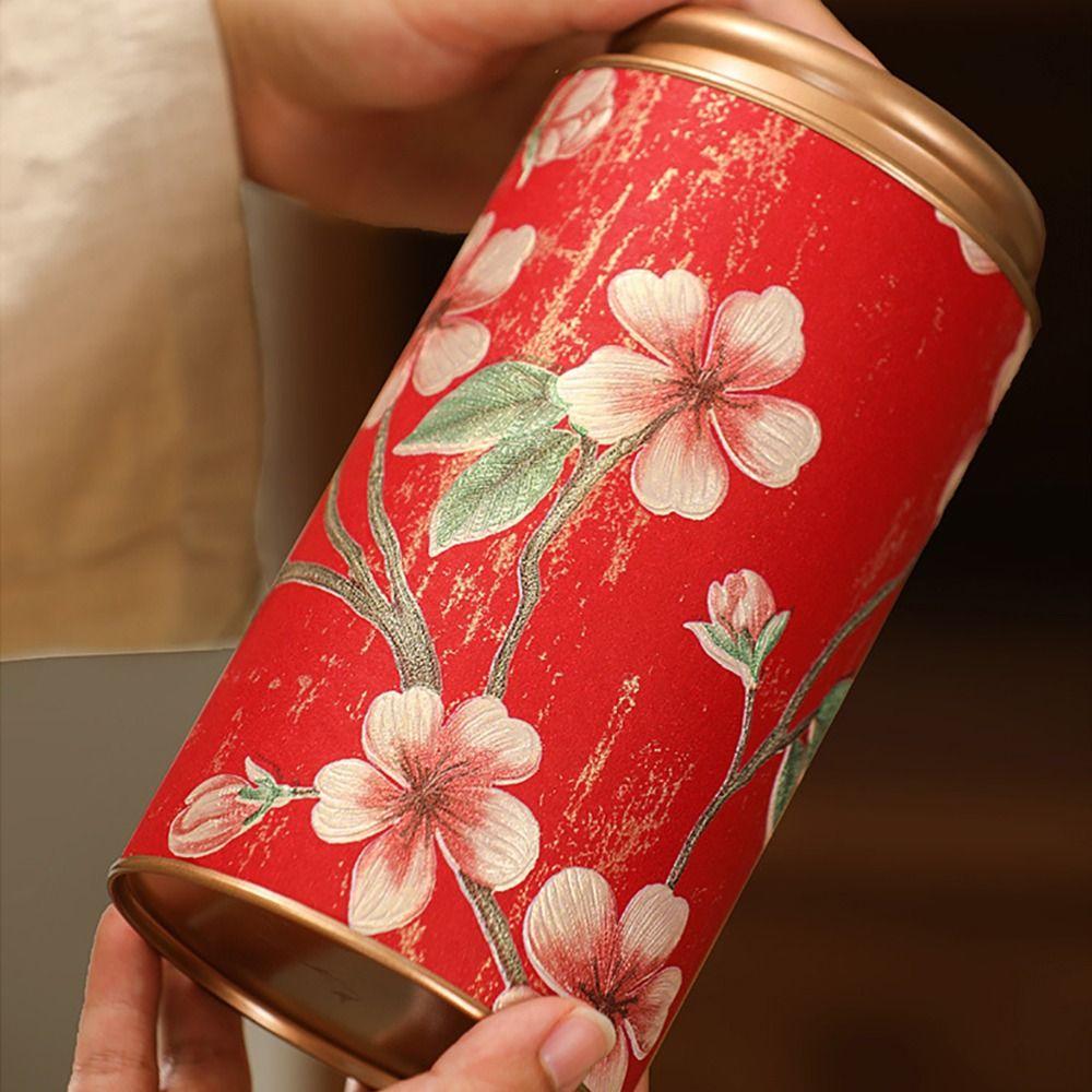 1Pcs Green Black Empty Tea Can Tea Packaging Tinplate Storage Can Durable Tea Sealed Jar