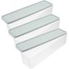 3Pcs Pasta Storage Containers Clear Airtight Spaghetti Storage Organizer Refrigerator Pasta Containers for Pantry