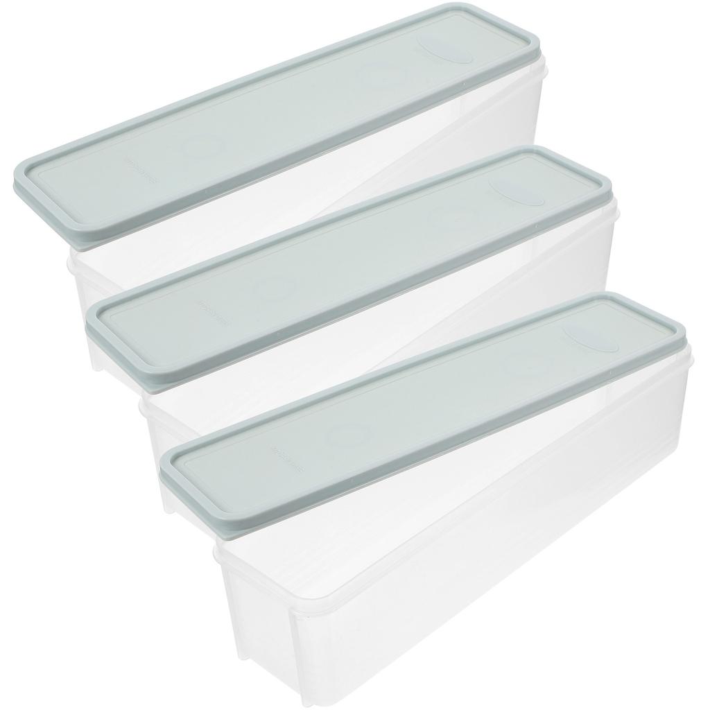 3Pcs Pasta Storage Containers Clear Airtight Spaghetti Storage Organizer Refrigerator Pasta Containers for Pantry