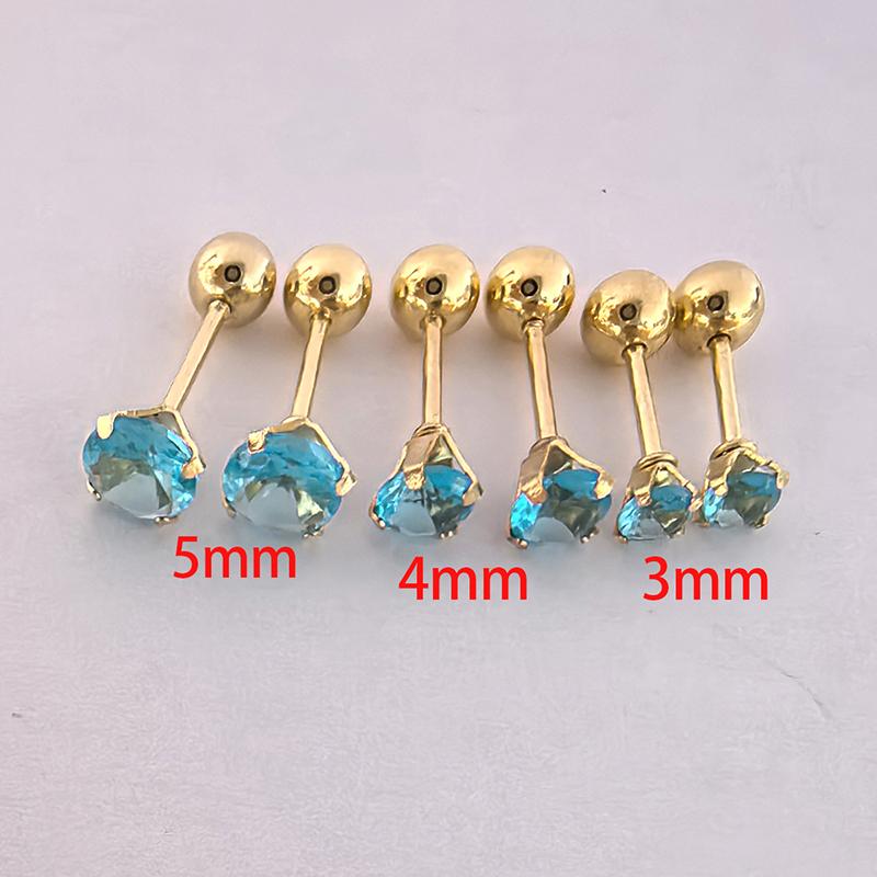 6pcs/Set Stainless Steel & Ear Bone Stud Earrings For Women