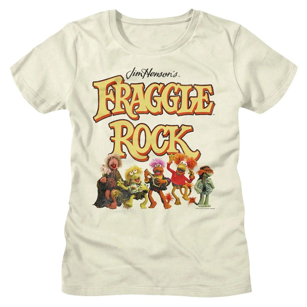 Fraggle Rock Jim Henson 80 s Cartoon Logo & Dancing Fraggle s Women s T Shirt 2XL