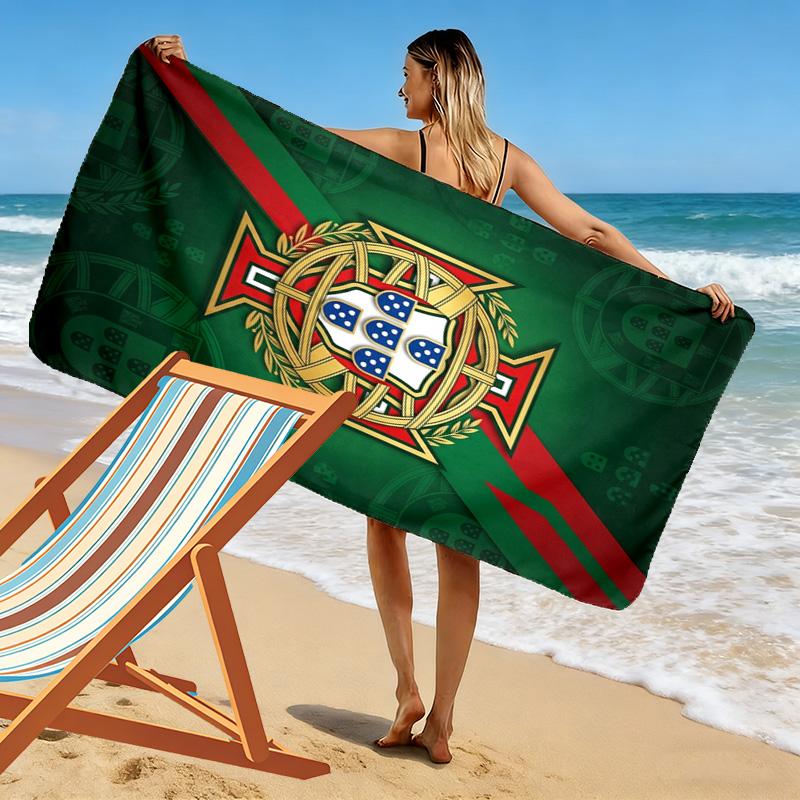 Telo mare Emblema del Patrimonio Portoghese Campeggio all'aperto Portatile per viaggi Asciugamano per piscina all'aperto Asciugamano da bagno assorbente telo mare da nuoto