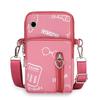 Borsa portatile multifunzionale per telefono, borsa a tracolla in tessuto Oxford, borsa da braccio con cerniera a forma di cuore, borsa a tracolla