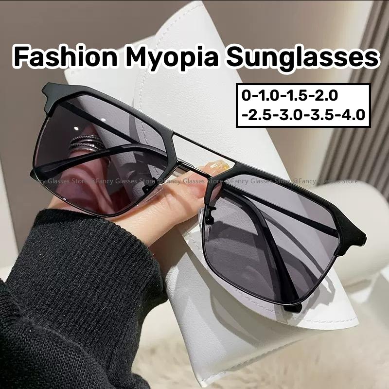 Square Frame Popular Sunglasses for Women Men Business Style Near Sight Sun Glasses Goggles Girls Trendy Myopia Eyeglasses