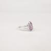 Natural Amethyst Gemstone 925 Sterling Silver Jewelry Zircon Engagement Ring CZR-8-10