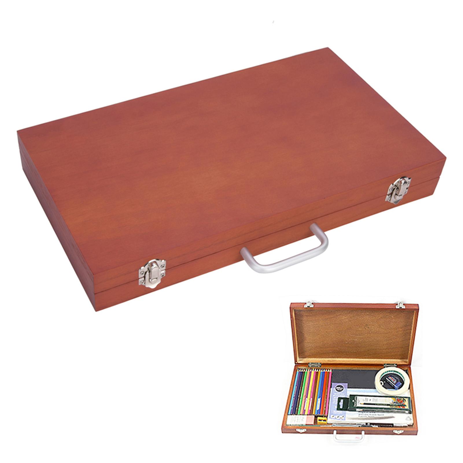 

Ретро коробка для рисования из павловнии с переносной ручкой, коробка для рисования эскизов, художественные принадлежности