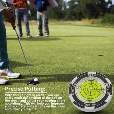 Pro Putt Green Reader Poratble Golf Putting Tool High Precision Golf Slope Putting Level Meter Reading Training Tool for Golfers