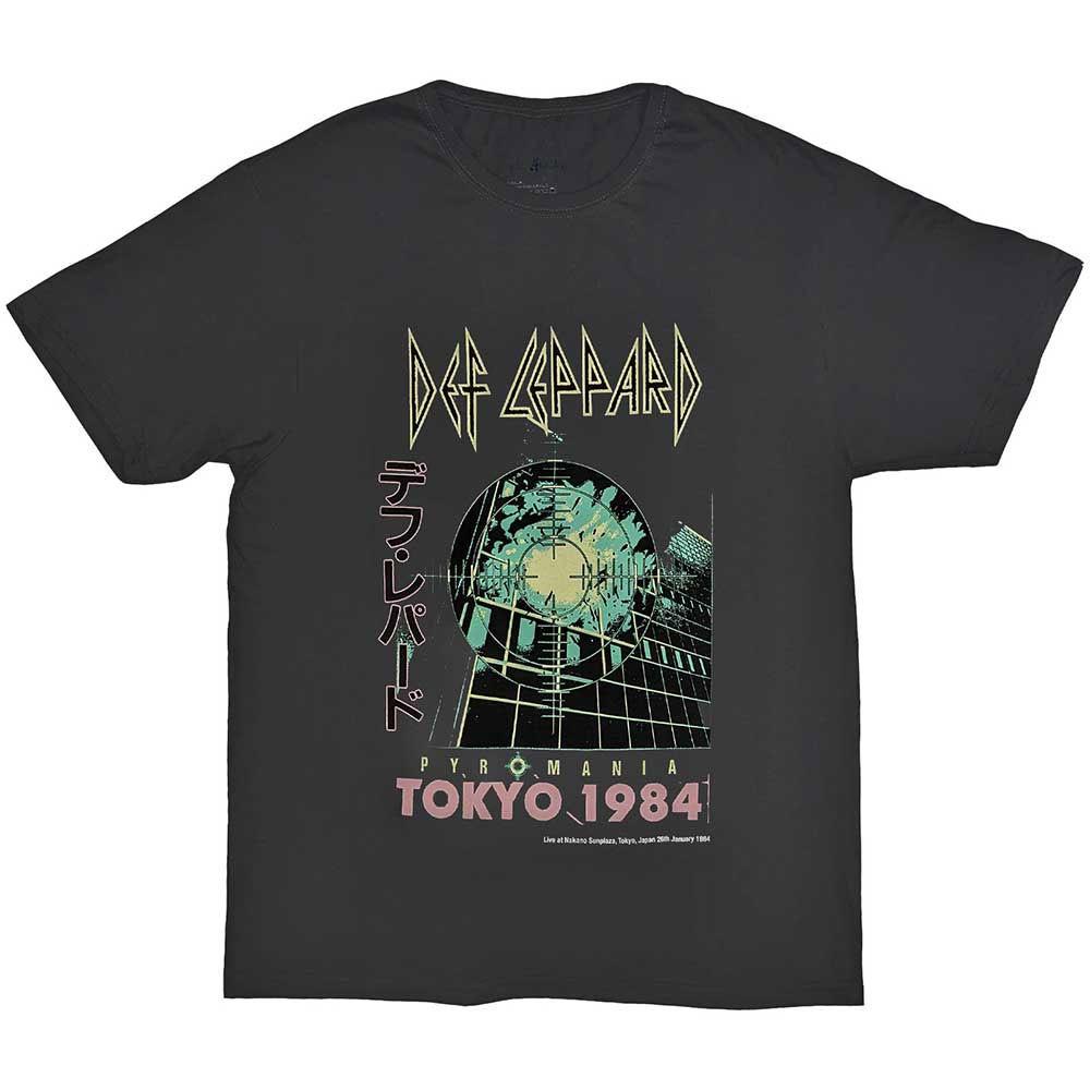 Men s Def Leppard Tokyo T-shirt Small Charcoal Grey 2XL