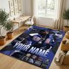 Personalized Crystal Velvet Carpet,Kendrick Lamar Custom Printed Name, Plush Area Rug For Home Indoor Decor