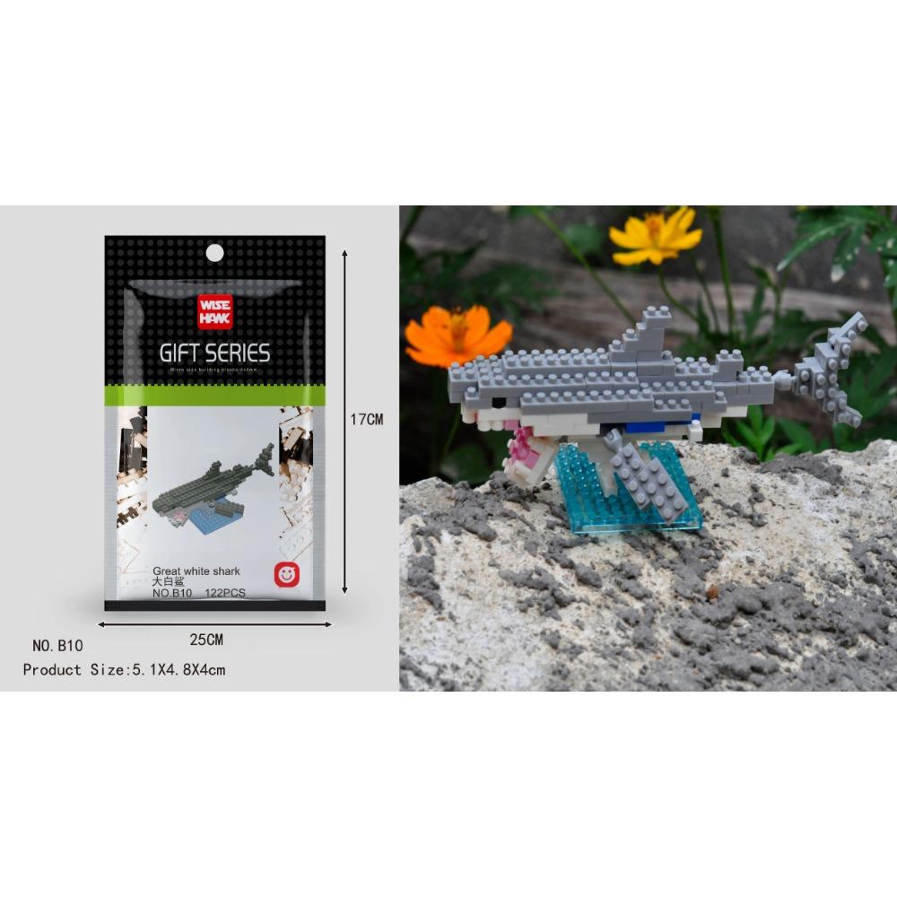 Kids Toy Mini Building Blocks Micro Bricks Eagle Moose Dog Cat Bird Animals 3D Model Bag Gifts Educational Toys For Children