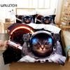 3D Lovely Pet Cat Bedding Set,Duvet Cover Comforter Bed Set Quilt Cover Pillowcase,King Queen Twin Size Boys Girls Adults