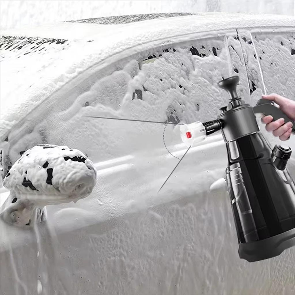 2Liters Hand Pumps Foam Sprayer with 3 Types of Nozzle Hand Pneumatic Foam Cannons Snow Foam Car Wash Bottle