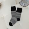 Women's Mid-calf Socks for Autumn and Winter, Retro Quilted Pile Socks, Combed Cotton, Ethnic Style Cotton Socks