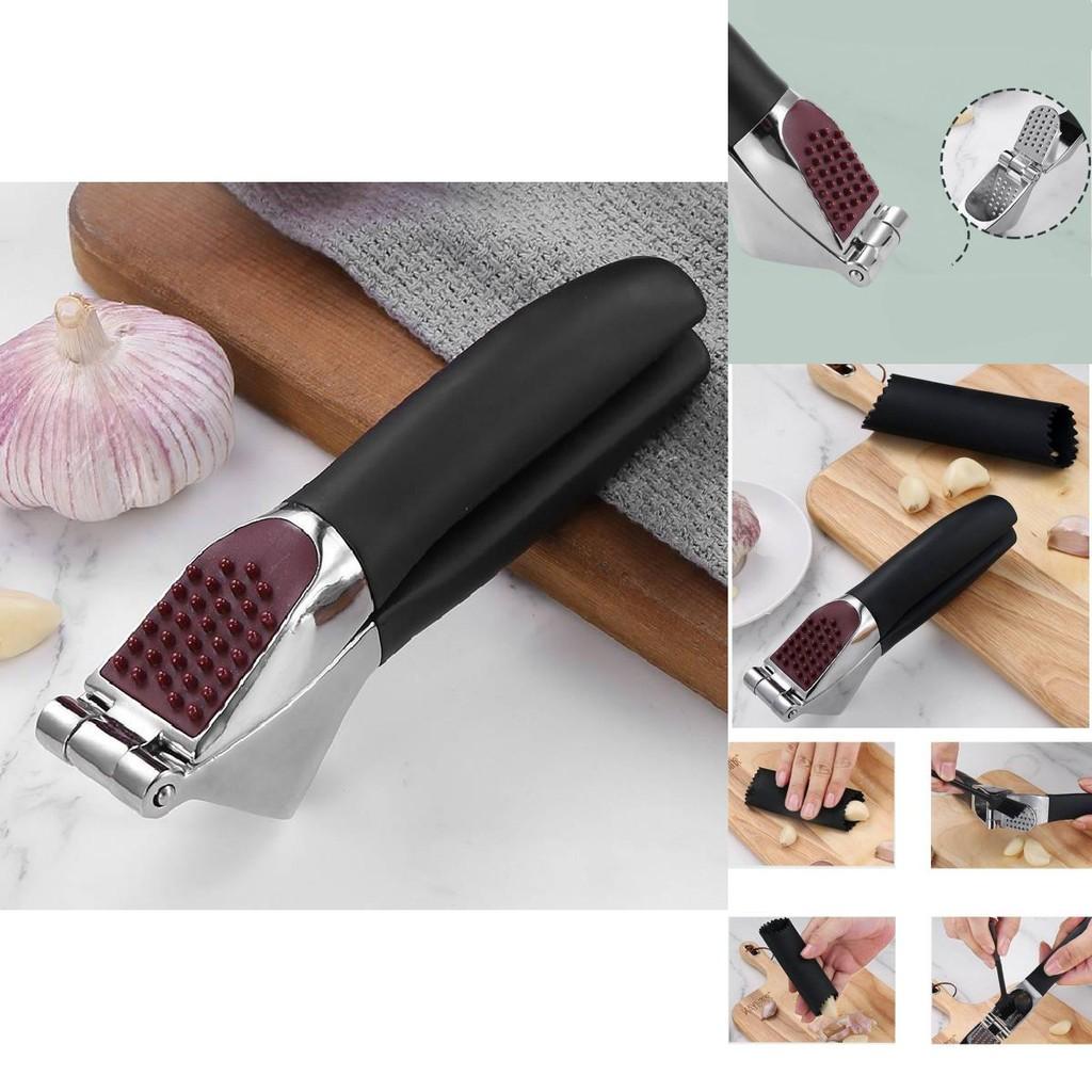 Stylish Zinc Alloy Manual Garlic Smasher Ergonomic Thick Garlic Paste Maker Perfect For Any Kitchen