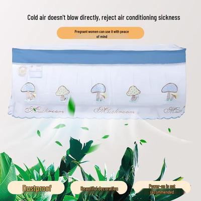 Universal Wall-Mounted Air Conditioner Cover: Windproof, Dustproof, Decorative, Anti-Blow Protection, Operate Without Removal for Dorms & Offices