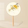 Chinese Fan with Pendant Handhelds Inks Painting Fan Tassels Round Silk Fan
