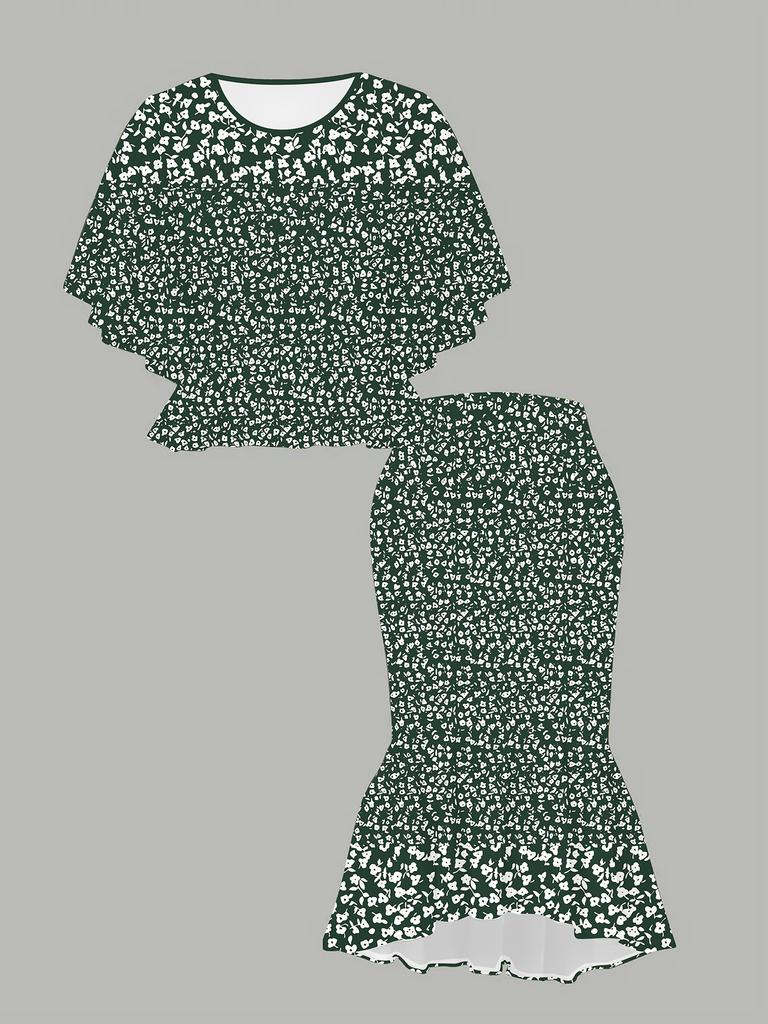 3D Printed Classical Totem Women's Print, Fashionable Large-sized, Elegant, Versatile for All Seasons. T-shirt, Skirt and Set