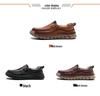 Men's Summer Retro Slip-on Leather Loafers: Casual, Breathable, Thick Sole Design