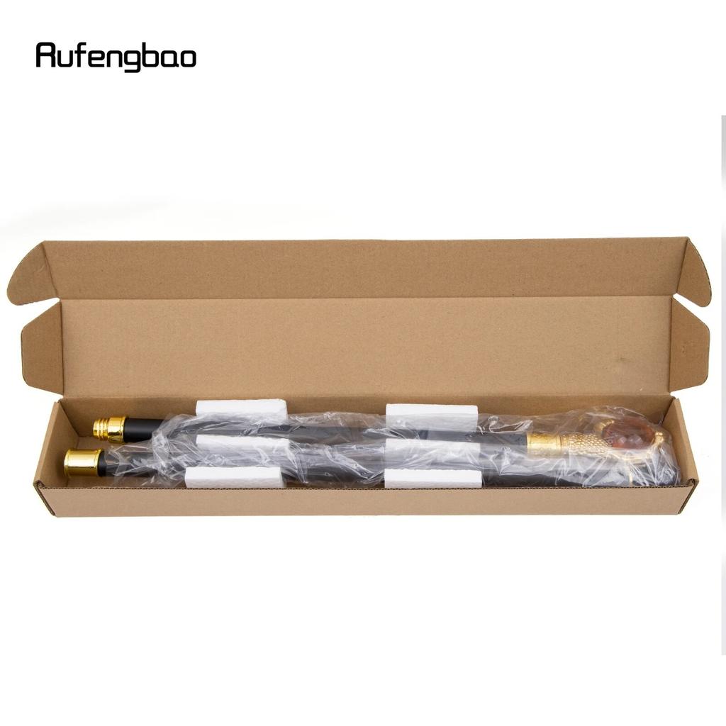 Dragon Claw Grasp Orange Glass Ball Golden Walking Cane Fashion Decorative Walking Stick Cosplay Cane Knob Crosier 93cm