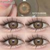 Eyeshare Fashion Brown Colored Contact Lens Natural Soft Contact Lenses for Eyes Decoration 14.2mm Yearly 2pcs=1 Pair