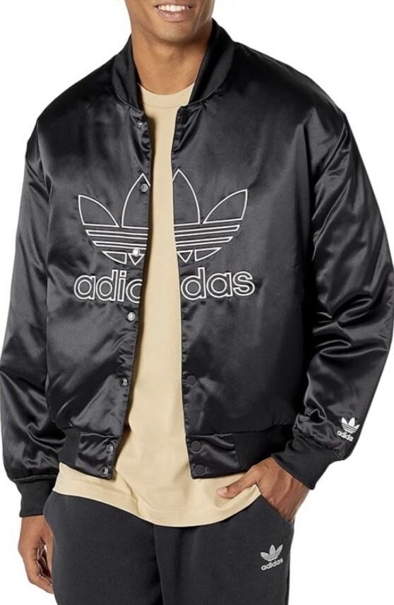 Adidas Originals Adicolor Trefoil Satin Bomber Jacket H09165 M