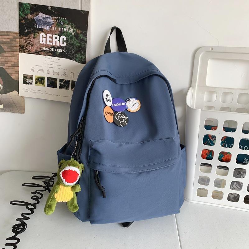 Schoolbag1011 Backpack Men's Simple Large Capacity Travel Backpack Leisure Japanese Junior High School High School Student School Bag