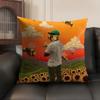T-Tyler The C-Creator Rapper Cushion Cover Natural Linen Organic Fabric Double-Sided Printing Sofa Home Decor Gift Pillow Case