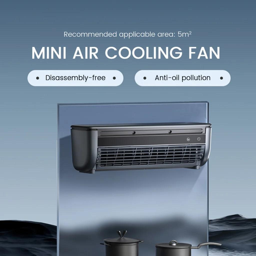 Wall-Mounted Air Cooling Fan 20W Power Quick Cooling Easy To Install Leafless Home Kitchen Air Conditioning Fan