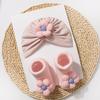 Comfortable Newborn Hat with Socks Sweet Big Flower Toddler Kids Turban  Photo Props