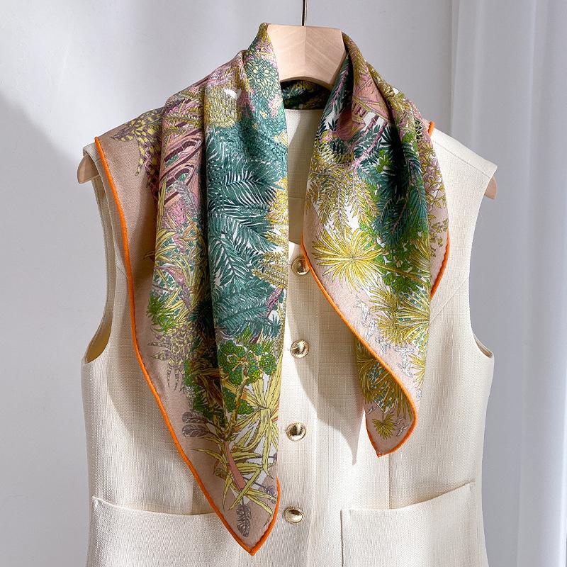 70% wool 30% Real Silk Scarf for Women Shawls Wraps Foulard high quality Scarves Pashmina Female Hijab Bandana bufanda Poncho
