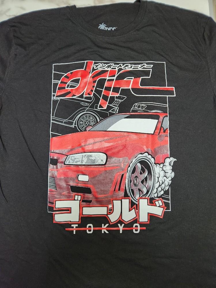 Drift Tokyo Japan Nissan Skyline GTR R34 Evo 9 MR JDM T-shirt Mens SMALL Black XXXXL
