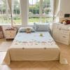 Active Print Pure Cotton Bed Sheets - Simple Style for Dormitory, Home, Single & Double Beds