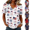 Shirts For Women Trendy V Neck T Shirts Casual Printed Blouse Tops For Women