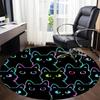 1pc Cat Rainbow Office Round Area Rug, Indoor Mat Suitable ForOffice, Under Office Chairs Bedroom Living Room Home Decor, Room Decot128