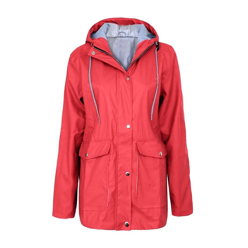  Solid Rain Jacket Outdoor Plus Jackets Waterproof Hooded Raincoat Windproof
