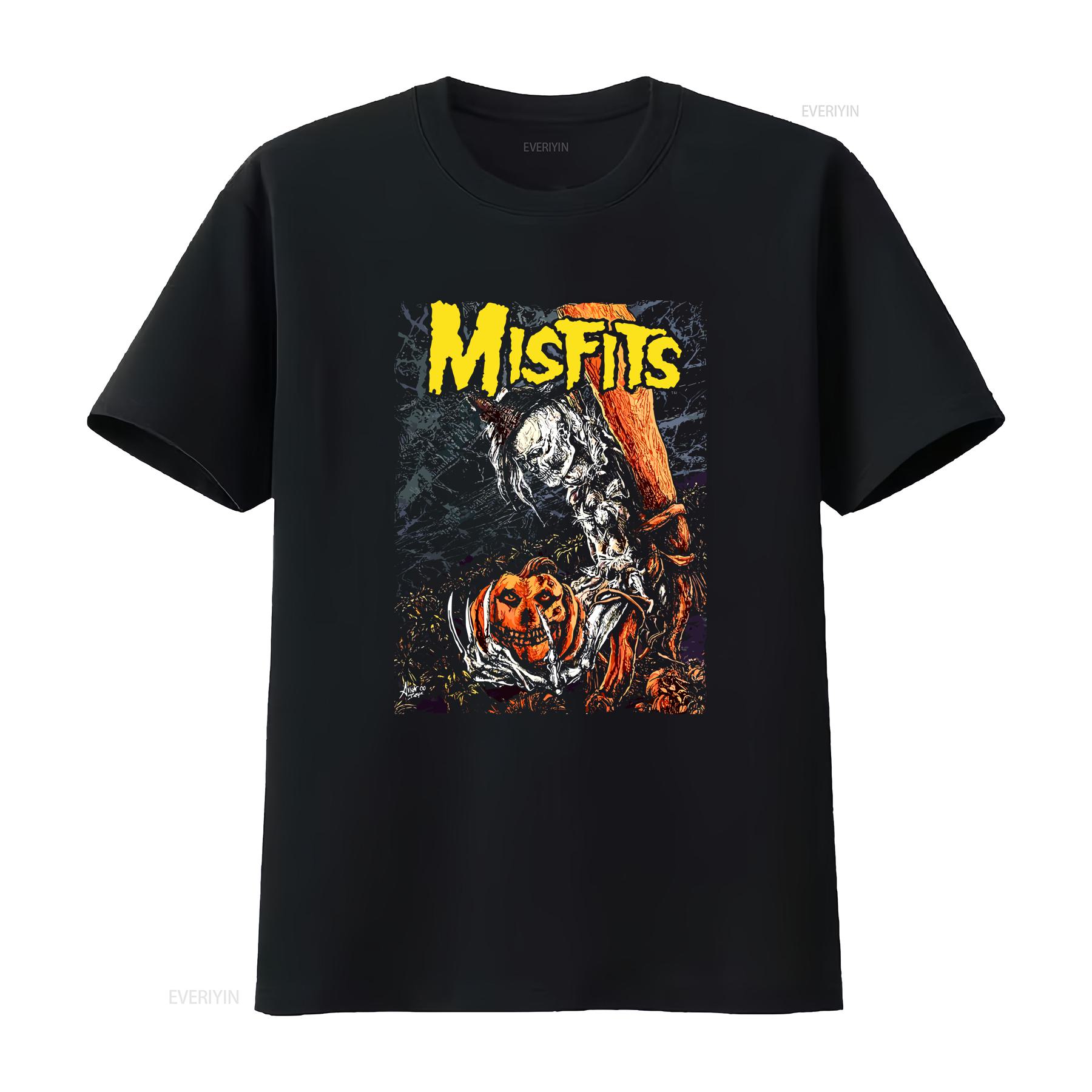 

Vintage Misfits Punk Rock T Shirt Im The Scarecrow Man Lover vintage Washed homme streetwear Breathable Stylish Slightly 4XL