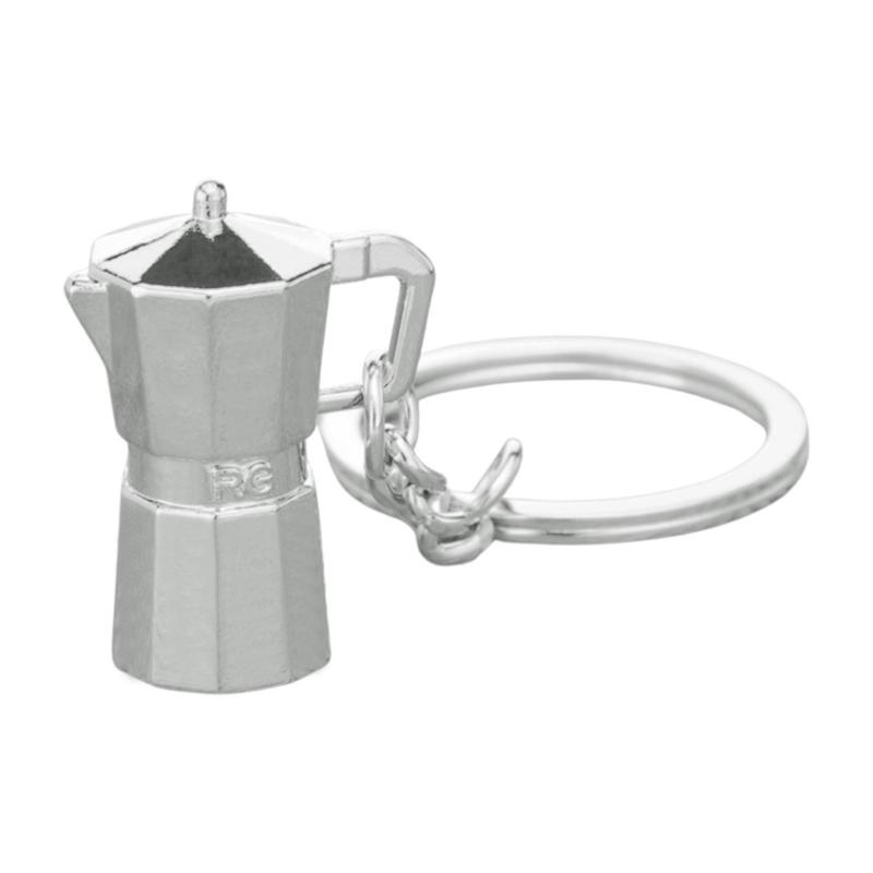 Unique Coffee Machine Filter Handle Keychain Fashion Metal Key Ornament Bag Charm Present for Coffee Aficionados