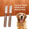 Haustier Entfilzungsbürste Edelstahl Holzgriff Stripping Slicer Haarentferner Tragbar Haustiere Fellpflege Schönheitszubehör