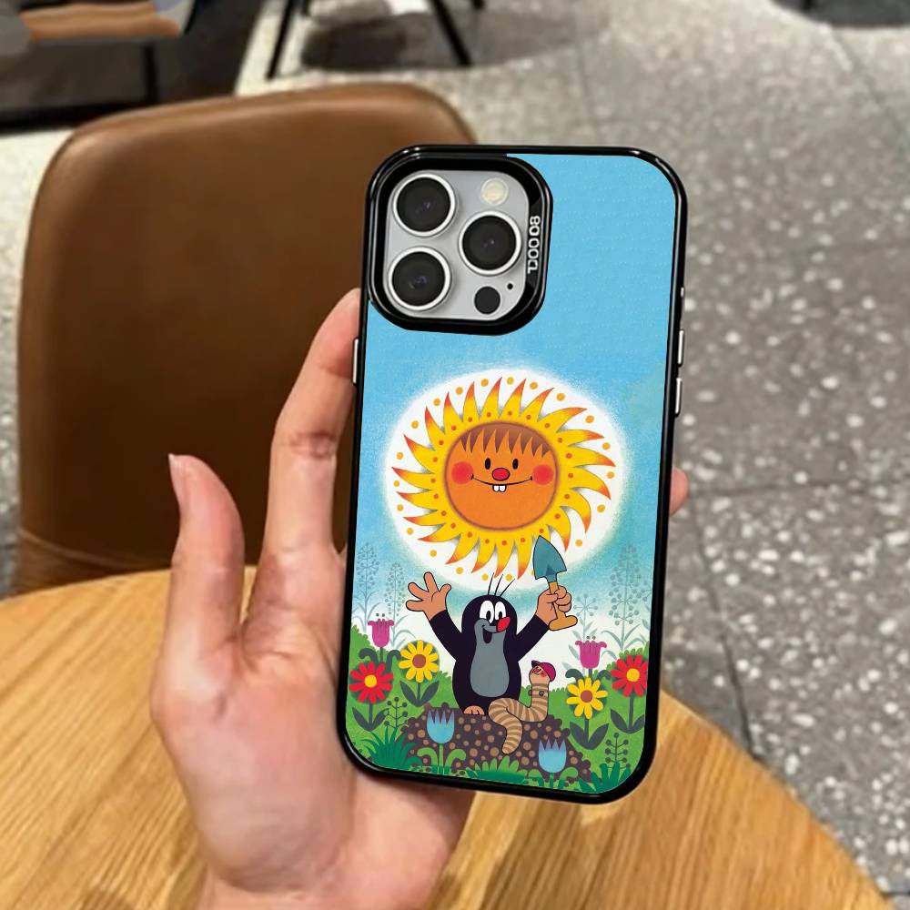 Sweet Cartoon T-The L-Little Mole   Phone Case For iPhone17,16,15,14,13,12,11 Plus,Pro Max Colored Silver Plated Inside Cover