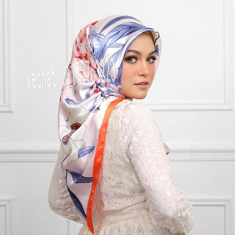 Høykvalitets luksuriøst silkeskjerf pannebånd Skjerf Halsskjerf For kvinner Kjede Silkeskjerf Dekorativt sjal for kvinner