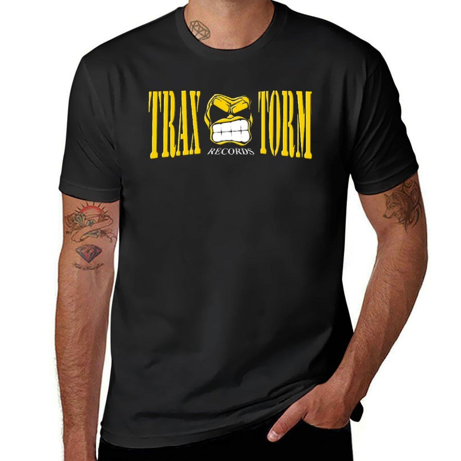 

Traxtorm Records T-Shirt summer clothes blacks funnys vintage clothes t shirts men 2XL