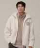 Arch Logo Hooded Sherpa Jacket Ivory