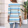 Women's Three-Quarter Sleeve Casual Pullover Top for Daily Wear