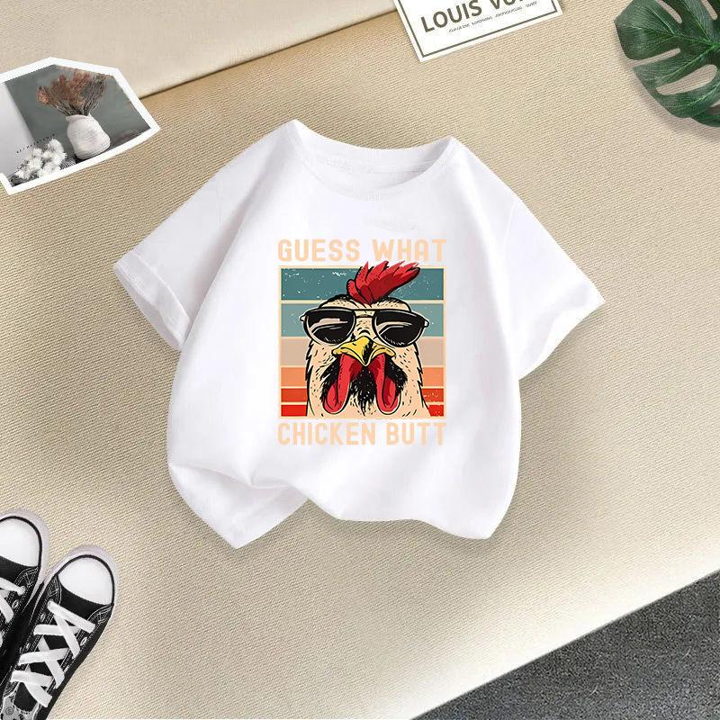Kinder T-Shirt Niedliche Tiere Gedruckt Kinder 100% Baumwolle Oberteile 2-13J Locker Geschnitten Lässig O-Ausschnitt Kurzarm T-Shirt